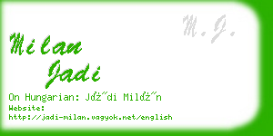 milan jadi business card